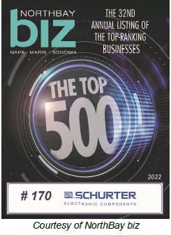 SCHURTER Inc Makes the List of NorthBay biz’s Top 500 Companies