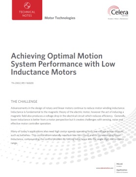 Achieving Optimal Motion System Performance with Low Inductance Motors