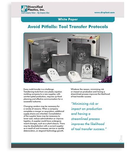 New Diversified Plastics, Inc. white paper provides insight on avoiding pitfalls when transferring tools to a new vendor