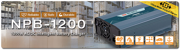 NPB-1200 Series: 1200W Reliable Ultra-Wide Output Range Intelligent Battery Charger