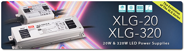 The Extension of The XLG Series ｜ XLG-20/320 Series: 20W and 320W LED Power Supplies