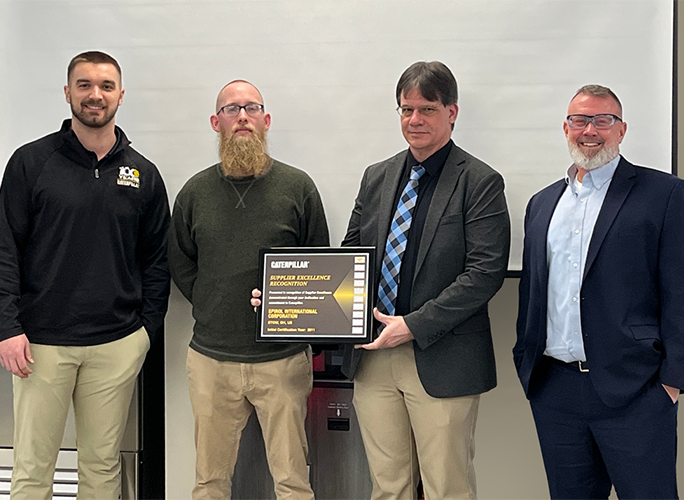 SPIROL Receives 2025 Supplier Excellence Recognition Award from Caterpillar