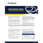 Retaining Ring Types and Selection