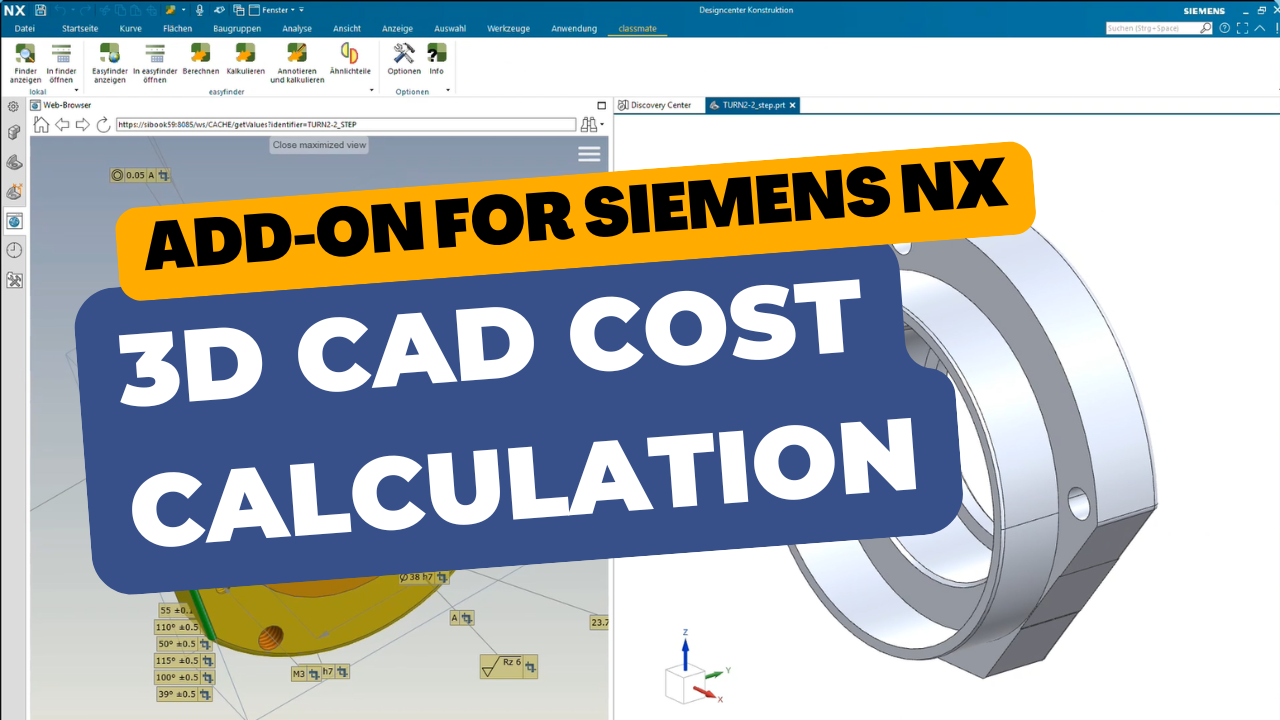 3D CAD Cost Calculation in Siemens NX