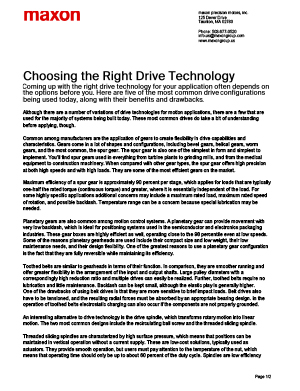 Choosing the right drive technology