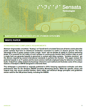 Safety of Unearthed (IT) DC Power Systems