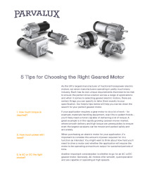 5 Tips for Choosing the Right Geared Motor